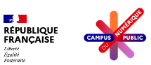 Logo Campus du numérique public + marianne